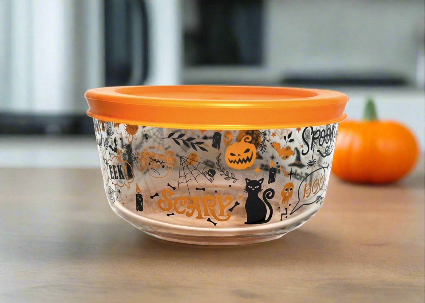 Dura Living Halloween Glass Storage Containers 2 Cup 6pc Set