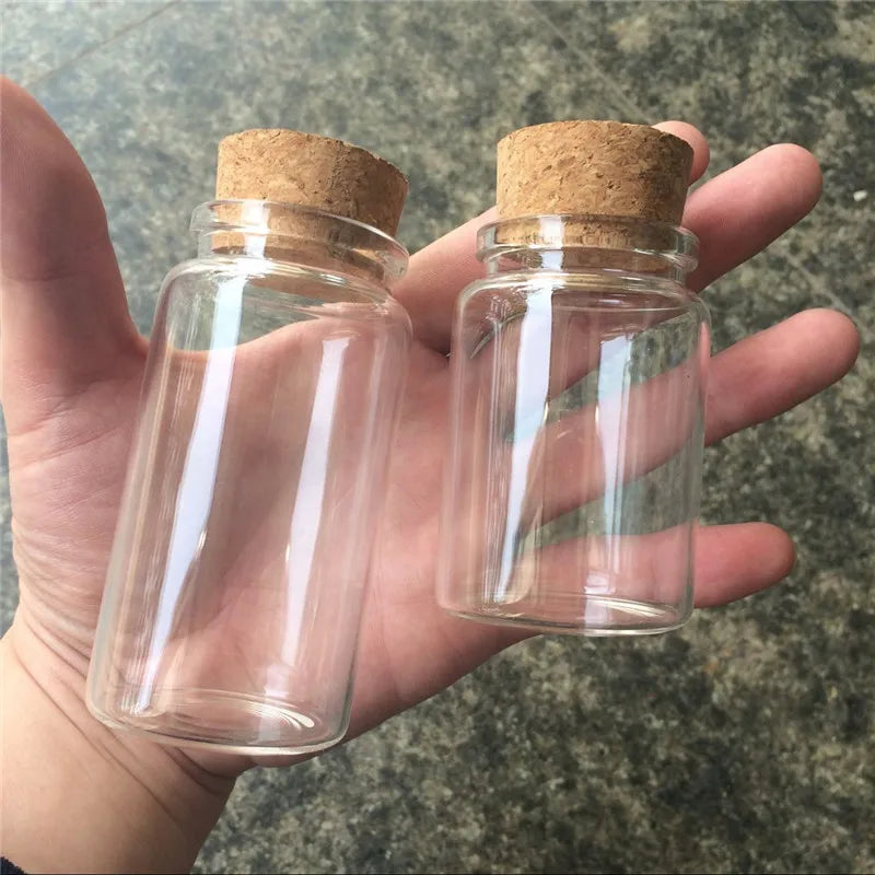24pcs Glass Bottles with Cork 50-150ml Craft Jars Wedding Gift Set