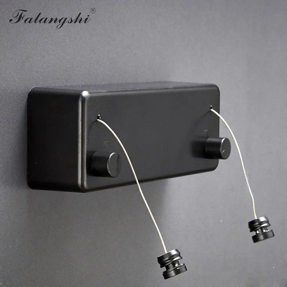 Retractable Double Clothesline Wall Mount Stainless Steel Drying Rack