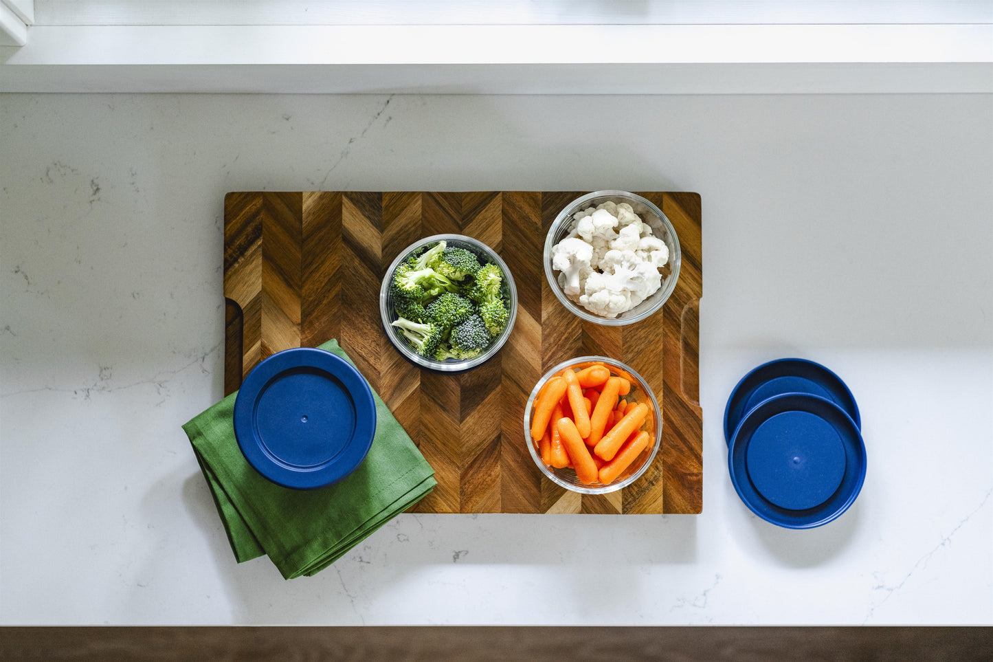 Glass Food Storage Containers - 8 Piece 1 Cup Set (4 Containers + 4 Lids)